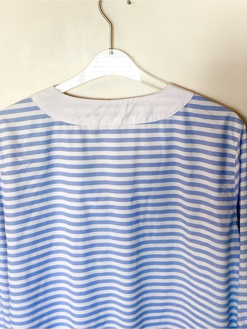 Solumbra Long Sleeve Seychelles Striped Beach Tunic - Blue/White - L